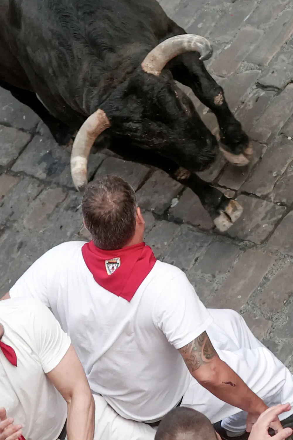 balcony view of pamplona bull run