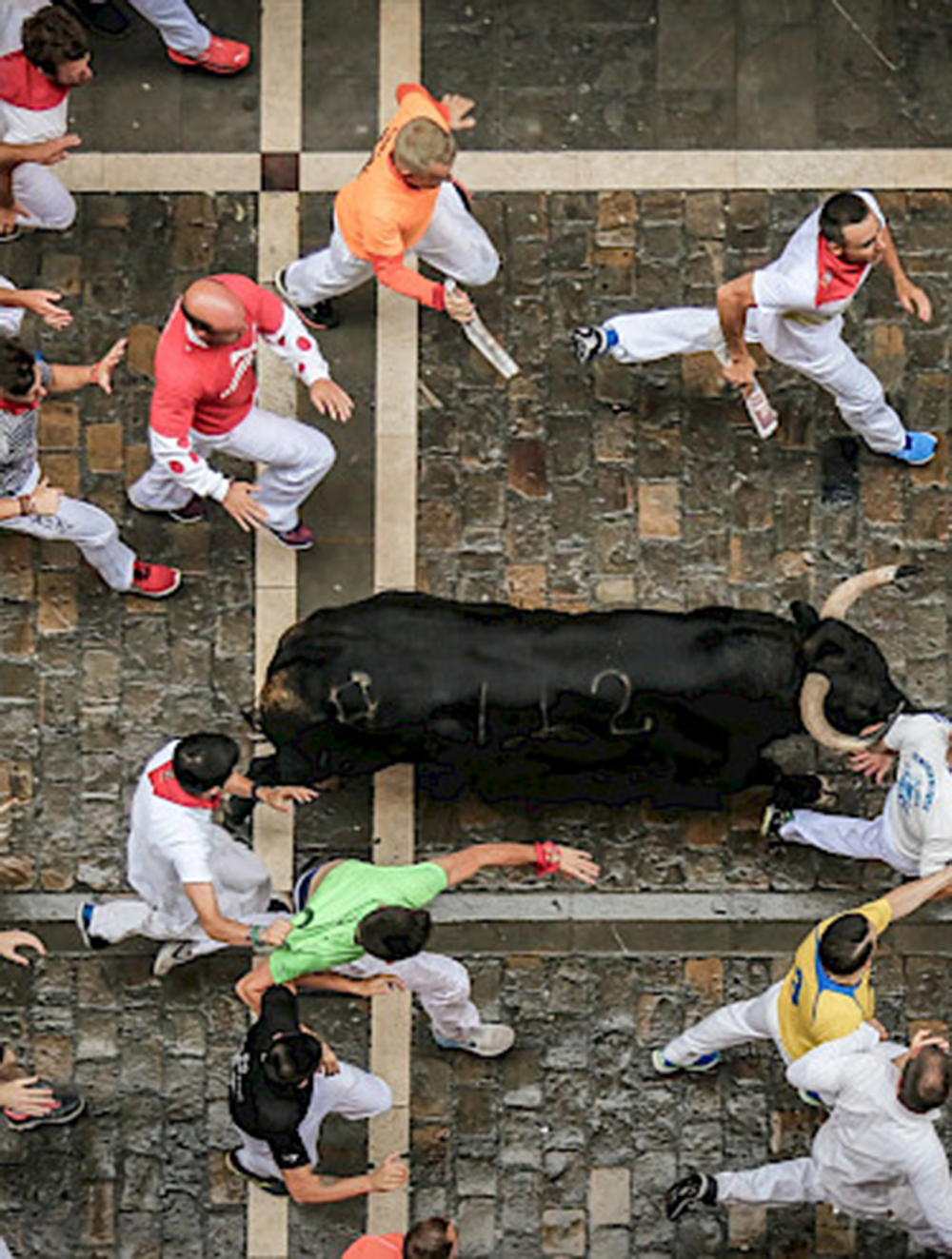 running of the bulls balcony view pamplona